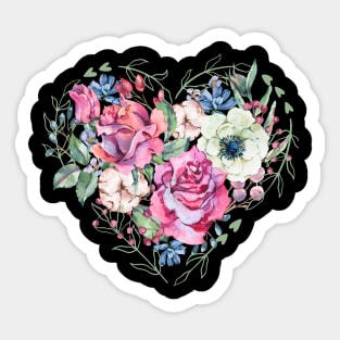 floral heart Sticker